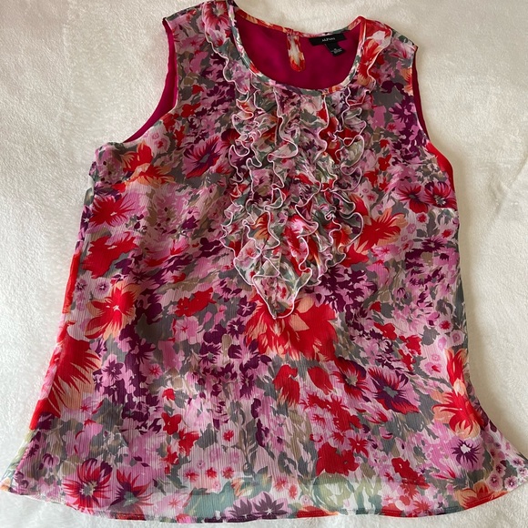 ALFANI Floral Blouse Size 16 - Picture 6 of 11